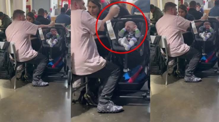 Hombre golpea la cabeza de su bebé en aeropuerto de Monterrey