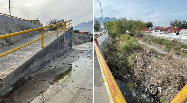 Gobierno de Monterrey realiza limpieza del Canal Medular