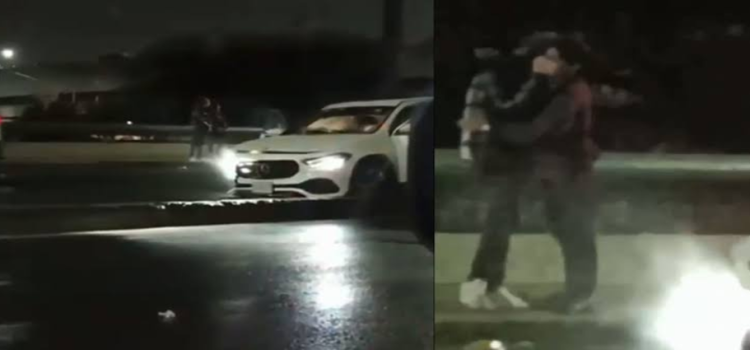 Joven de Monterrey llora tras chocar el auto de sus papás