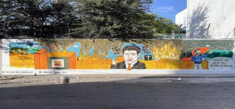 Dedican mural a Samuel García… lo critican por contaminación en Nuevo León