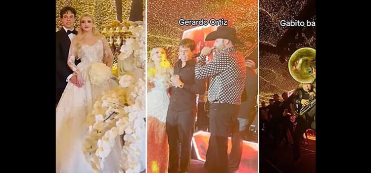 Novios tienen boda de lujo en Monterrey