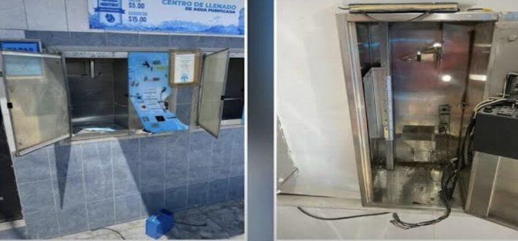 Captan robo a máquina purificadora de agua en colonia Barrio Acero en Monterrey