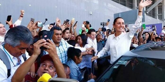 Claudia Sheinbaum pisa Monterrey como presidenta electa