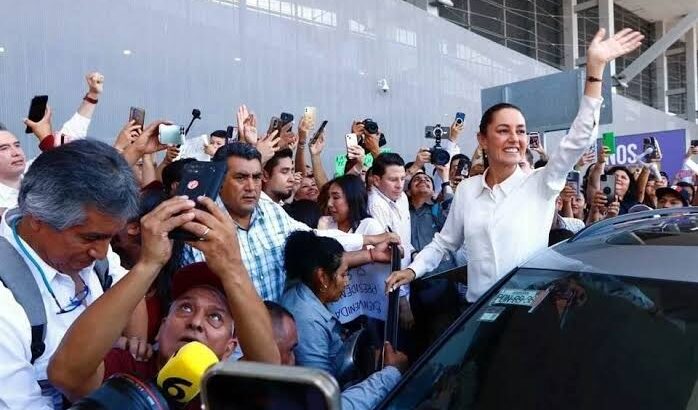 Claudia Sheinbaum pisa Monterrey como presidenta electa