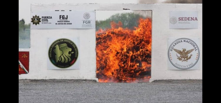 Realiza Sedena y FGR quema de 854 kilogramos de droga