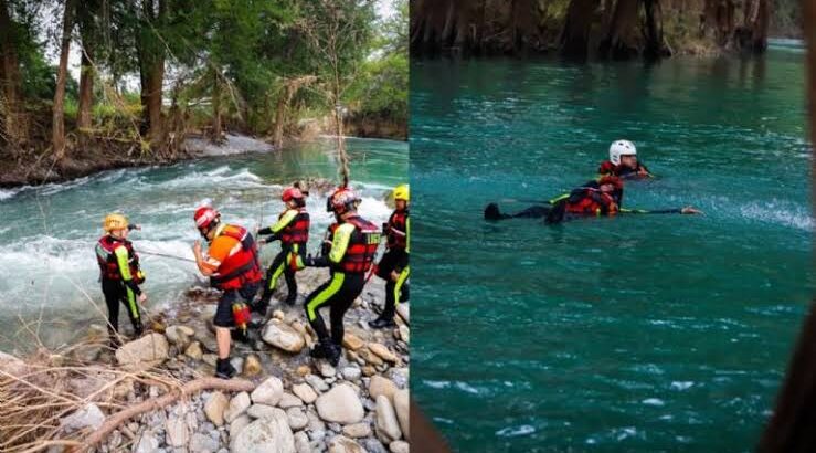 Protección Civil de Monterrey capacita a elementos en el río Ramos