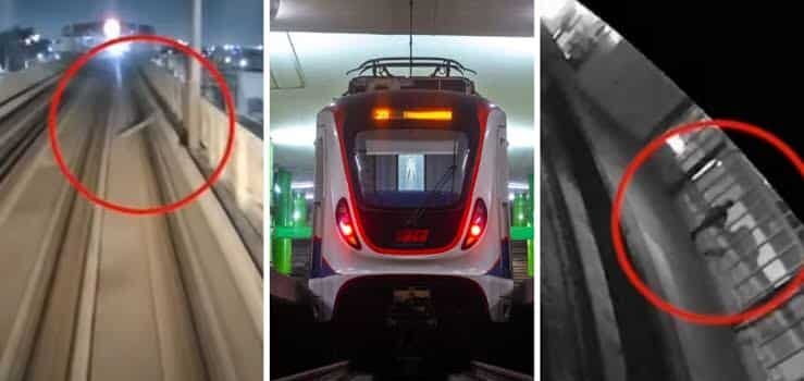 Exhiben en video a hombre por intentar descarrilar tren del Metro de Monterrey