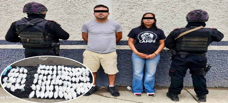 Detienen a pareja con 60 kilos de cristal en Monterrey