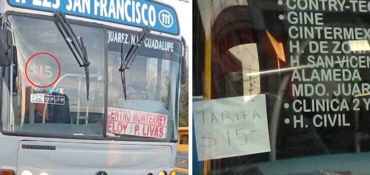 Aplican tarifazo en transporte público en Monterrey; ahora cuesta 15 pesos