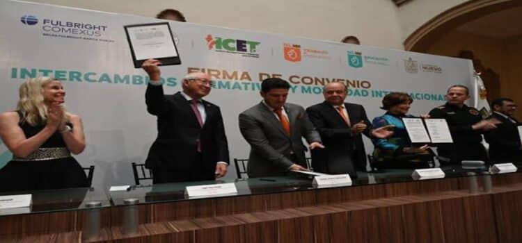 Samuel García y Ken Salazar firman convenio de intercambio educativo entre Nuevo León y EU