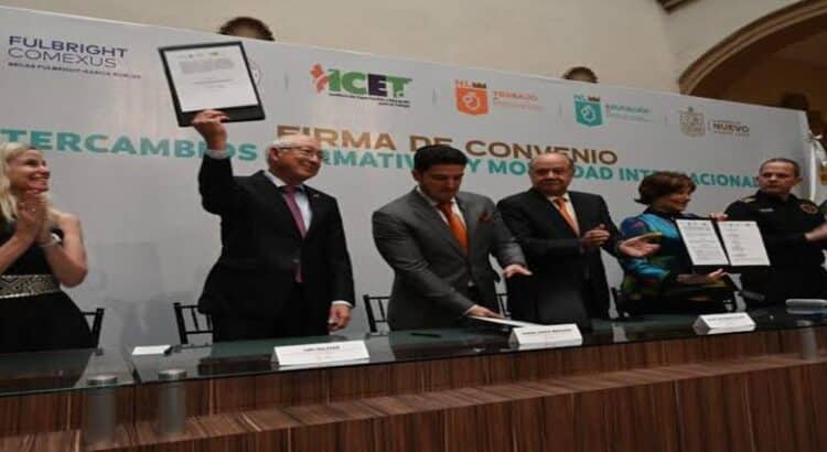 Samuel García y Ken Salazar firman convenio de intercambio educativo entre Nuevo León y EU