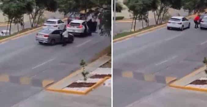 Captan momento en que un hombre es secuestrado en bulevar de Monterrey