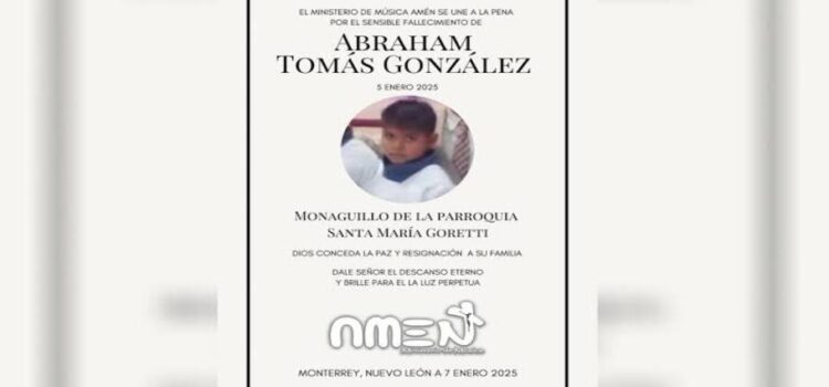 Abraham, niño de 11 años que murió en Monterrey, era monaguillo de una iglesia